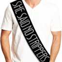 She Said No Strippers Groom Sash - Funny Bachelor Party Sash for Him - Bachelor Party Decorations, Supplies and Gifts