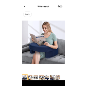 ITEFDTUTNE Reading Pillow for Gaming Extra Large, Adjustable Lap Desk Pillow with Pocket, Soft Memory Foam Arm Rest Pillow for Adult, Gaming Pillow for Lap, Sitting in Bed Floor Sofa, Blue
