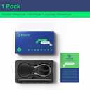 WhoseID Compatible with Apple Airtag Case Keychain Holder, IPX8 Waterproof Air Tag Cases Easy Twist-Off Cap with Durable Matel Keyring for Luggage, Item Finder, Backpack, Kids(Black, 1-Pack)