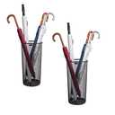 Mind Reader Umbrella Stand, Multi-Purpose Storage Organizers for Office and Entryway, Metal Mesh, Single, Black