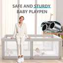Baby Playpen Play Pens for Babies and Toddlers Play Yards for Indoor & Outdoor with Breathable Mesh Anti-Fall Playpen Grey 50x50