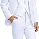 Visaccy Boys Formal Suit Slim Fit Dress Clothes Ring Bearer Outfit Tuxedo Suits,Adjustable Waist