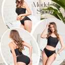 RHYFF Womens Underwear Cotton Bikini Panties High Cut Lace Panty Stretch Hipster Underpants Ladies Briefs (Black, XXL)