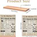 Trgowaul 70th Birthday Decorations Women Men, Vintage Back in 1956 Birthday Poster Acrylic Table Sign with Stand, 70th Anniversary Decor Gifts for Men, Vintage 70 Year Old Party Supplies Decorations