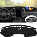 Autorder Dashboard Cover Mat for 2019-2023 2024 2025 2026 Dodge Ram 1500 2500 3500 Accessories Dash Cover Flannel Dash Mat Sunshade Glare UV Rays Protector Black