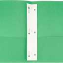 Amazon Basics Twin Pocket File Folders with Fasteners, Letter Size, Business Card Slot, Assorted Colors, 25-Pack