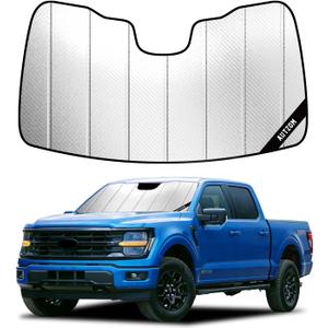 Windshield Sun Shade for Ford F150 (2021-2026), Custom-fit Windshield Cover, Keep Vehicle Cool, Protect Dashboard, Foldable Car Window Shades – Ford F150 Accessories