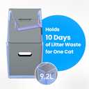 Neakasa PooGuard Litter Disposal Bin, 9.2L Trash Can for Cat Litter, Dog Waste & Diapers, with Viewing Window, Wider Opening, and 4-Month Refill Bag (Grey)