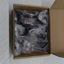 Handrail Brackets, 4 Pcs Heavy Duty Hand Rail Brackets, Black Square Base Handrail Support Hardware Brackets Wall Mounted for Staircase Stair Railing Brackets, with Screws