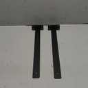 2 Pack - 16 inch Black Hidden L Shelf Bracket (1/5 Inch Thicked) Iron Floating Shelf Brackets Rustic Industrial Metal Brackets for Shelf Support