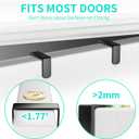 HapiRm Over Door Hat Rack - 2 Packs Hat Organizer with 8 Hooks Design, Hanging Baseball Cap Organizer Storage Holds Up to 40 Caps for Door, Bedroom, Closet (Black)