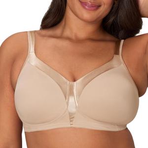 Playtex Women's Wireless Bra, Smoothing, Full Coverage, 4803, Single or 2-Pack (38DD, Nude)