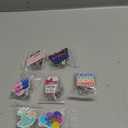 Riceshoot 7 Pcs Funny Labor and Delivery Nurse Badge Reels Cute Glitter Nicu Obstetrics Retractable Badge Reel Holder with Alligator Clip Gift for Rn Teacher Doctor(Fresh)