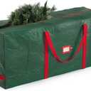 Zober Large Christmas Tree Storage Bag - Fits 9 Ft Artificial Trees - Plastic, Waterproof Christmas Tree Bag For Storage Box For Xmas - Strong, Durable Handles - Label Card Slot - Green