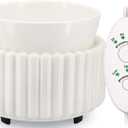 VICTORIA AROMA Ceramic Wax Melt Warmer with Timer Candle Warmer for Scented Wax Electric Fragrance Burner for Home, Office, Bedroom - Gift & Décor