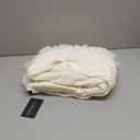 EVERGRACE Soft Chenille Throw Blanket for Couch, Cozy Plush Fuzzy Decorative Chenille Knit Throw Blanket with Tassels, Lightweight Blanket and Throws for Bed Sofa Gift Home Decor, Ivory White 50"x60"