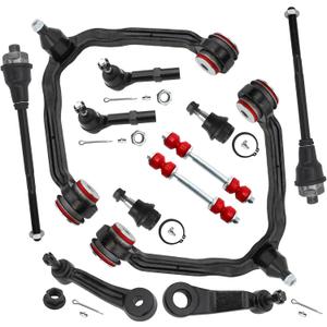 12pc Front End Suspension Kit with Polyurethane Bushing for 1999-2006 Chevy Silverado GMC Sierra 1500, 2000-2006 Suburban 1500 Tahoe Yukon/Yukon XL 1500, 2002-2006 Avalanche 1500 Cadillac Escalade/Ext