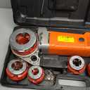 Electric Pipe Threader, Upgraded Pipe Threading Machine Uses Pure Copper Motor, Portable Handheld NPT Threader Kit with 6 HSS Dies 1/2"-2"