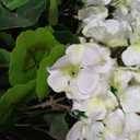 6Pcs White and 9 Pcs Red Silk Hydrangea Artificial Flowers, 20Inch Large Halloween Christmas Lifelike Flowers for Indoor Bouquet Table Centerpieces Floral Arrangements Home Wedding Home