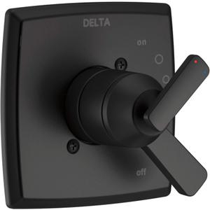 Delta Ashlyn 17 Series Dual-Function Valve Trim Kit, Matte Black 2 Handle Set for Shower Faucet System, Matte Black T17064-BL (Valve Not Included) (6 x 4.63 x 6 inches)