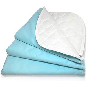 Ultra Soft 4-Layer Washable and Reusable Incontinence Bed Pad - Waterproof Bed Pads, 34× 36 Inches (4 Pack)