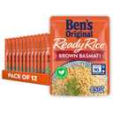 BEN'S ORIGINAL Ready Rice Brown Basmati Rice, Easy Dinner Side, 8.5 oz Pouch (Pack of 12) (EXP 05/31/27)