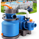 Anqtovp 2500 GPH Sand Filter Pump for Above Ground Pools 24 Hour Timer 6 Way Valve Efficient Circulation Filtration Up to 12000 Gallons 1 Piece