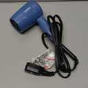 Conair Travel Hair Dryer with Dual Voltage, 1600W Compact Blow Dryer with Folding Handle, Blue