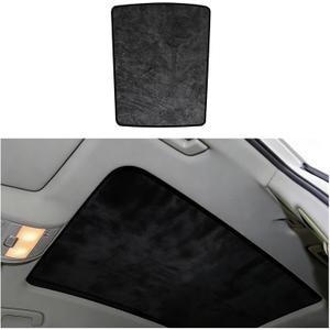 Glassroof Sunshade Compatible with Audi Q5 2009-2017[No Gaps, Never Sag],Upgrade Soft Suede Glass Sunroof Sun Shade Foldable Heat Insulation Shield(Black)