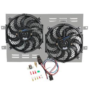Radiator Shroud Electric Fan for 1963-1968 Chevy Chevelle Impala Bel-Air V8