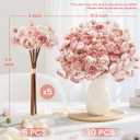Alupssuc 30Pcs Ranunculus Artificial Flowers Faux Silk Mini Ranunculus, Spring Flowers Artificial Indoor for DIY Bouquets, Bulk Fake Wedding Filler Flowers for Bride Shower Decorations, Dusty Rose