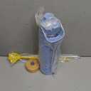 32 oz Glass Water Bottles with Straw and Lid 1 Liter Borosilicate Glass Tumbler With Silicone Sleeve and 2 Lids, Handle Spout & Bamboo Straw Lid, Leakproof BPA Free for Gym, Office, Home & Travel (Sky Blue)