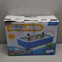 Nattork Inflatable Pool for Kids and Adults, 118" x 68" x 22" Family Full-Sized Inflatable Swimming Pool, Durable Thickened Above Ground Blow Up Pool for Kids Pools for Backyard Outdoor Indoor, Blue Shark Pattern 