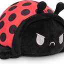 TeeTurtle - The Original Reversible Ladybug Plushie - Cute Sensory Fidget Stuffed Animals That Show Your Mood