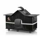 Weatherproof Outdoor Cat House Black 28" x 16" x 17"