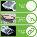 10-Pack Snack Containers with Lids & Spoons | Double Compartment Condiment Containers | Dishwasher-Safe, Leakproof Snack Box for Lunchables, Sauces & On-the-Go Meals (10)