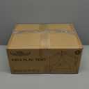 EagleStone 2-in-1 Kids Tent,Large Play Tent with Padded Mat and Lights,Kids Playhouse with 2 Doors & 4 Windows,2 Large Side Pockets,Indoor Outdoor Kid Play Tent for Toddlers,53" x40" x 51" (Double Door White)