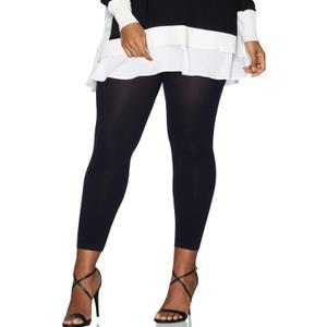 Hanes Women's Curves Blackout Footless Tights HSP004 (1X-2X)