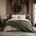 EVERGRACEHOME Chunky Chenille Knit Throw Blanket for Couch, Soft Luxurious Oversized King Moss Stitch Blanket for Bed, Large Cozy Farmhouse Knitted Throw for Sofa, Olive Green, 92" x 108"