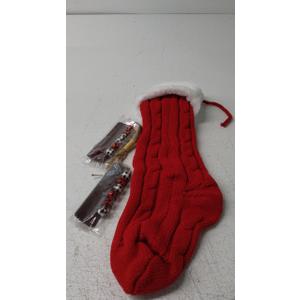 XIMISHOP 4PACK Christmas Stockings,18Inches Large Cable Knitted Stocking Personalized Xmas Hanging Stocking Decorations with Name Tags for Holiday Christmas Party Family Decor(Red White)