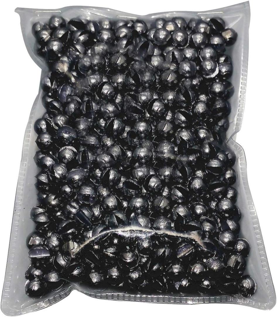 Fishing Sinkers and Weights,Removable Fishing Weights Split Shots Sinkers Carbon - Black 12 Size,Split Shot Fishing Weights (0.92g/0.032oz 500Pcs)