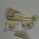 Leinuosen 5 Pcs Glitter Starburst Christmas Ornaments Include 4 Pcs 8'' Exploding Star Hanging Tree Ornament with a Large 13.7'' Starburst Christmas Tree Topper Xmas Holiday Tabletop Decor(Gold)