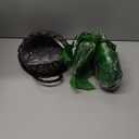 ANZOME Artificial Hanging Plants with Basket, 3.5ft Faux Ivy Vine for Wall Decor, Real-Touch Fake Greenery for Bedroom Aesthetic, Farmhouse Woven Wood Pot & Hooks Included (Indoor/Outdoor Ready) (Dark Brown+chain Ivy)