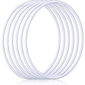 Shappy 6 Pcs Exercise Hoop Detachable Adjustable Plastic Toy Playground Toys Colored Hoop Circles for Teens Games Gymnastics Dog Agility Equipment Party Decor (23 Inch, White)
