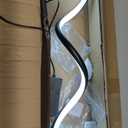 Spiral LED Floor Lamp, 40W Dimmable Modern Floor Lamps for Living Room with Remote Control, Stepless Adjustable Colors & Brightness Standing Lamp Reading Corner Floor Lamp for Bedroom - Black