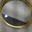 Mirror Vanity Tray, 9.8" Jewelry Trinket Tray, Gold Decorative Tray for Dresser Bathroom Tray Storage Perfume Organizer for Bedroom