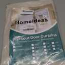 HOMEIDEAS 100% Natural Linen Blackout French Door Curtains, Privacy Door Window Curtains, 26 X 72 Inch Room Darkening Blinds, Thermal Insulated Shades for Bedroom, 1 Panel