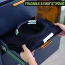 Twira 100L Large Laundry Basket, Laundry Hamper Stands Up Well, Laundry Bag with Padded Handles, Waterproof Clothes Bin Collapsible, Clothes Hamper for Bathroom, Laundry, College (Dark Grey)