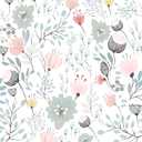 VEELIKE 17.7''x118'' Soft Pastel Floral Wallpaper Boho Floral Peel and Stick Wallpaper for Bedroom Nursery Removable Wallpaper Floral Contact Paper for Cabinets Drawers Self Adhesive Floral Wall Mural