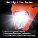 AnXin Dirt Bike LED Headlight Universal for EXC SX SXF EXC XC XCF XCW XCFW 50-525 2016-2025 Supermoto Enduro Orange